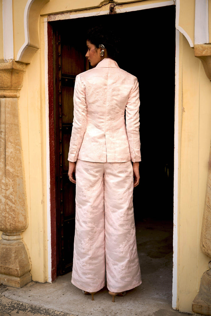 PINK BROCADE PANT - dash and dot dash and dot