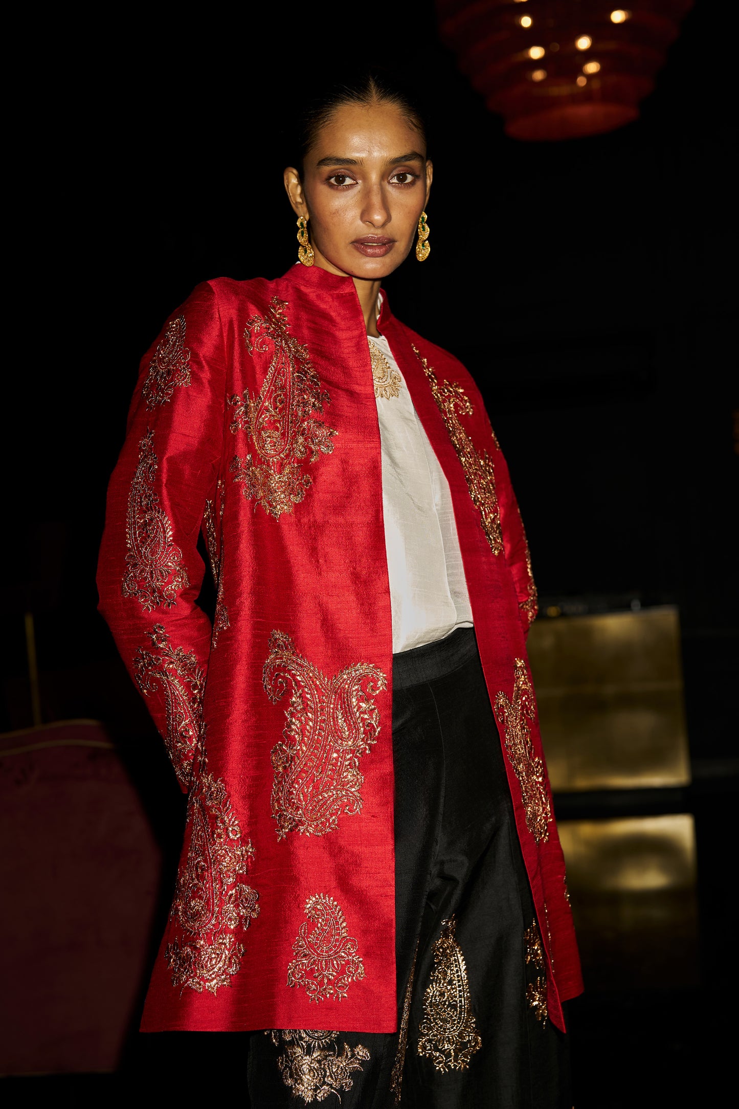 EMBROIDERED PAISLEY JACKET & PANT