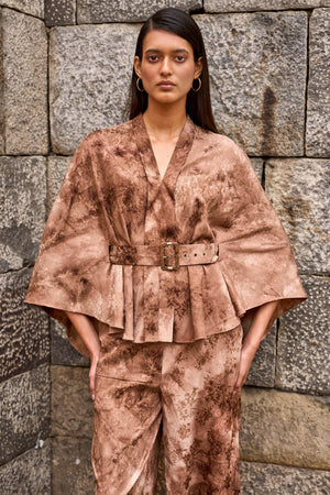 JACQUARD CAPE AND PANT SET - dash and dot