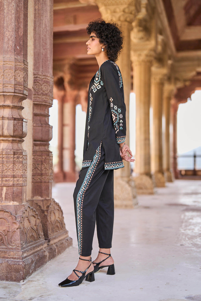 EMBROIDERED PANT SET - dash and dot dash and dot