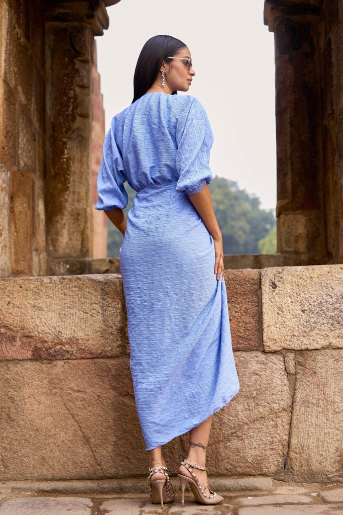TEXTURED DRAPED MIDI - dash and dot dash and dot