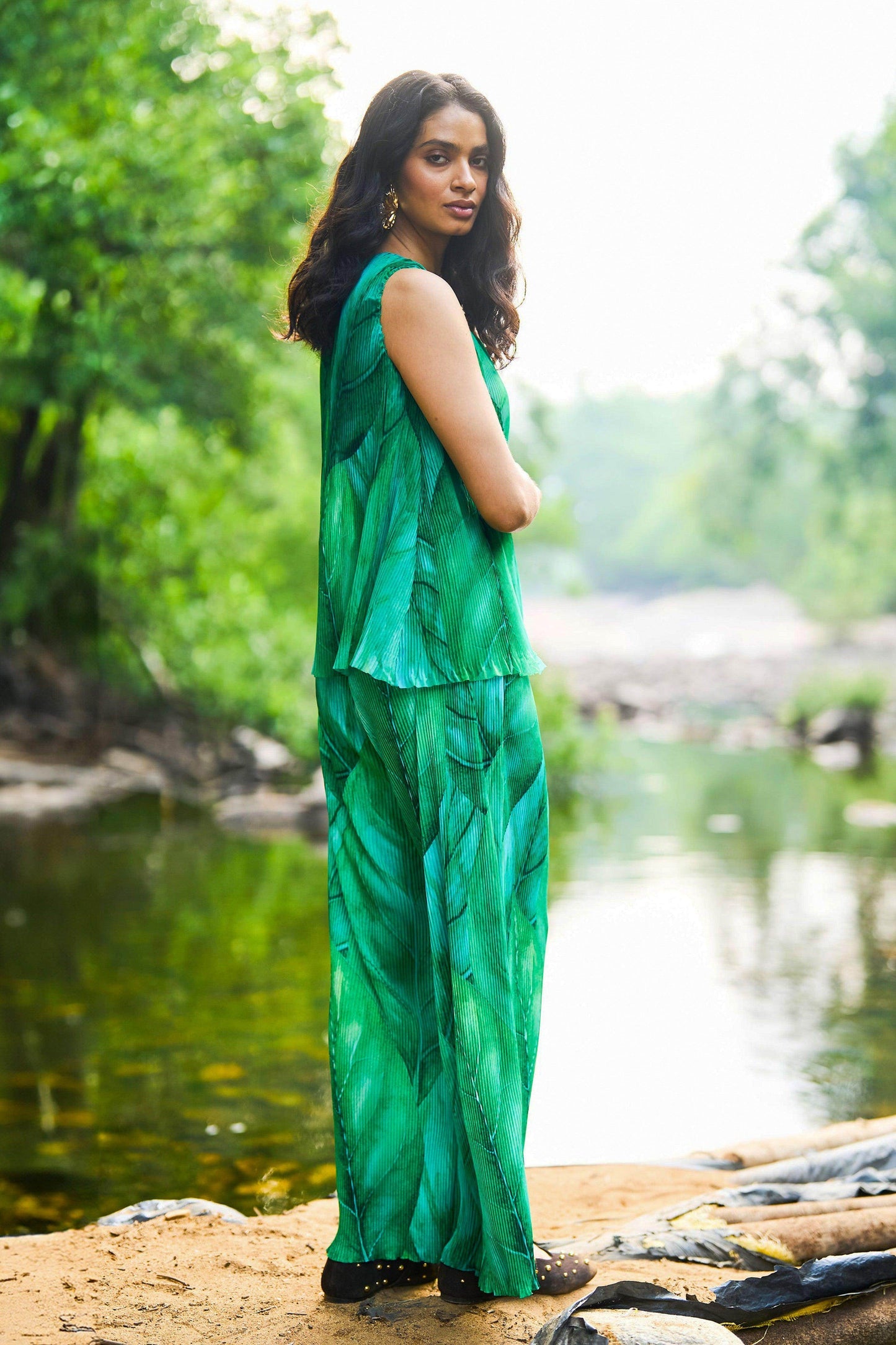 PLATED PRINT PANT - dash and dot