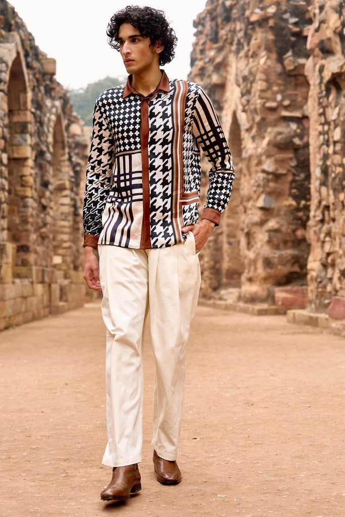 SIGNATURE PRINT SHIRT - dash and dot dash and dot