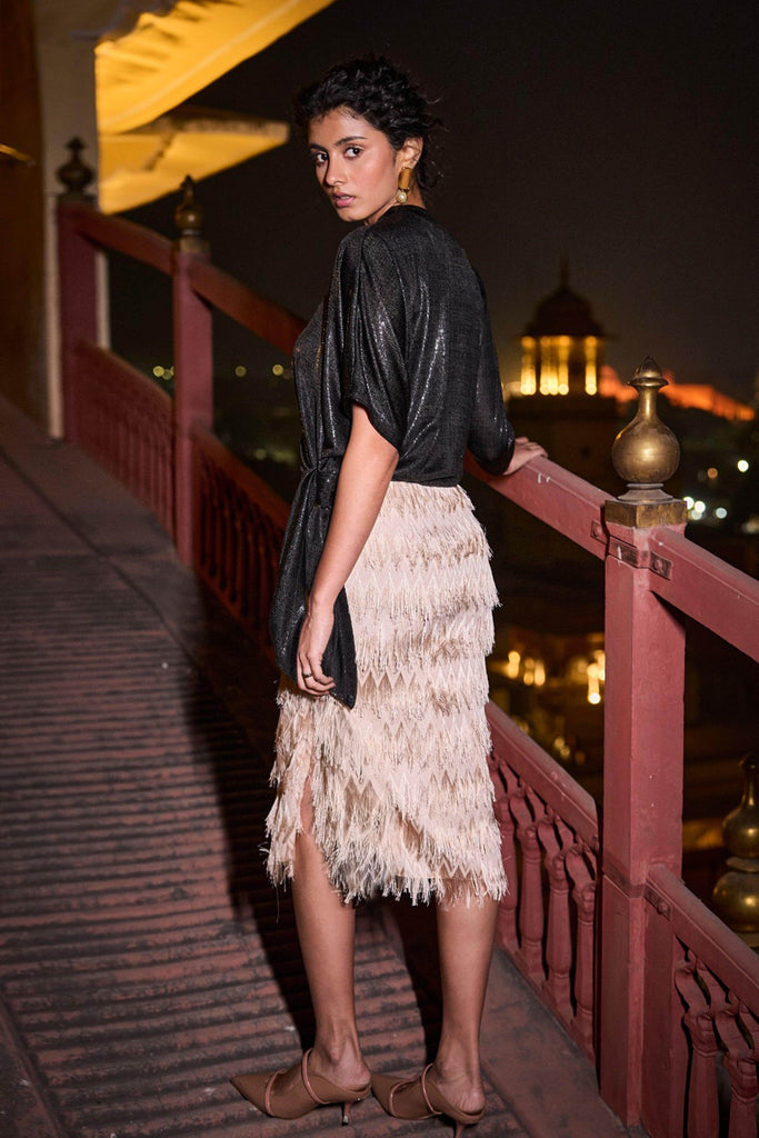 CHEVRON FRINGE SKIRT - dash and dot dash and dot