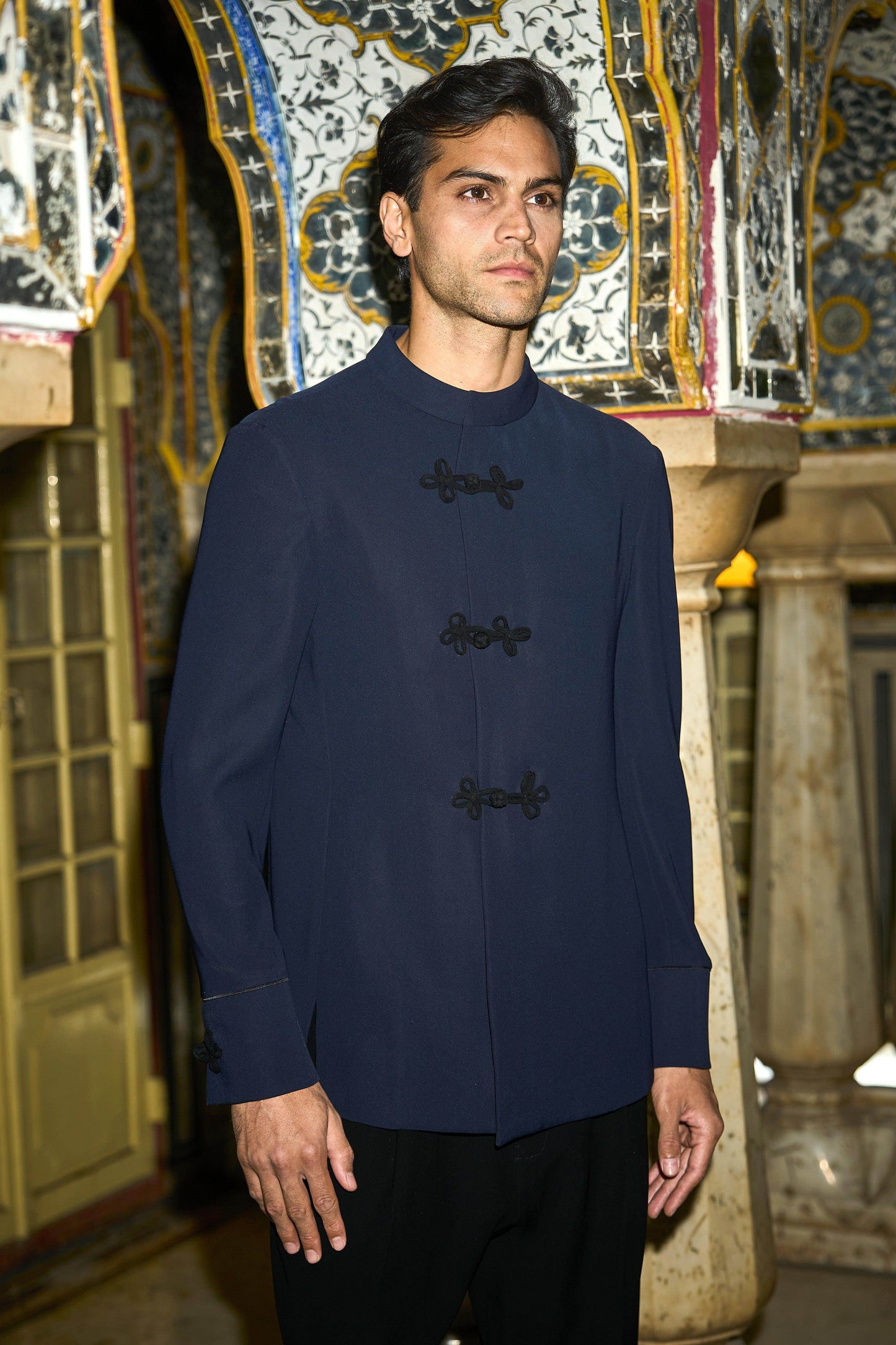 CONTRAST KNOT BUTTON SUIT - dash and dot