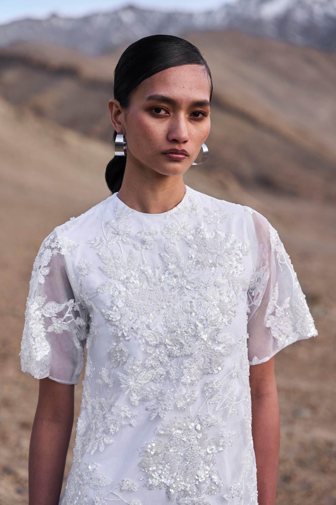 SEQUIN AND BEAD EMBROIDERED MINI - dash and dot dash and dot