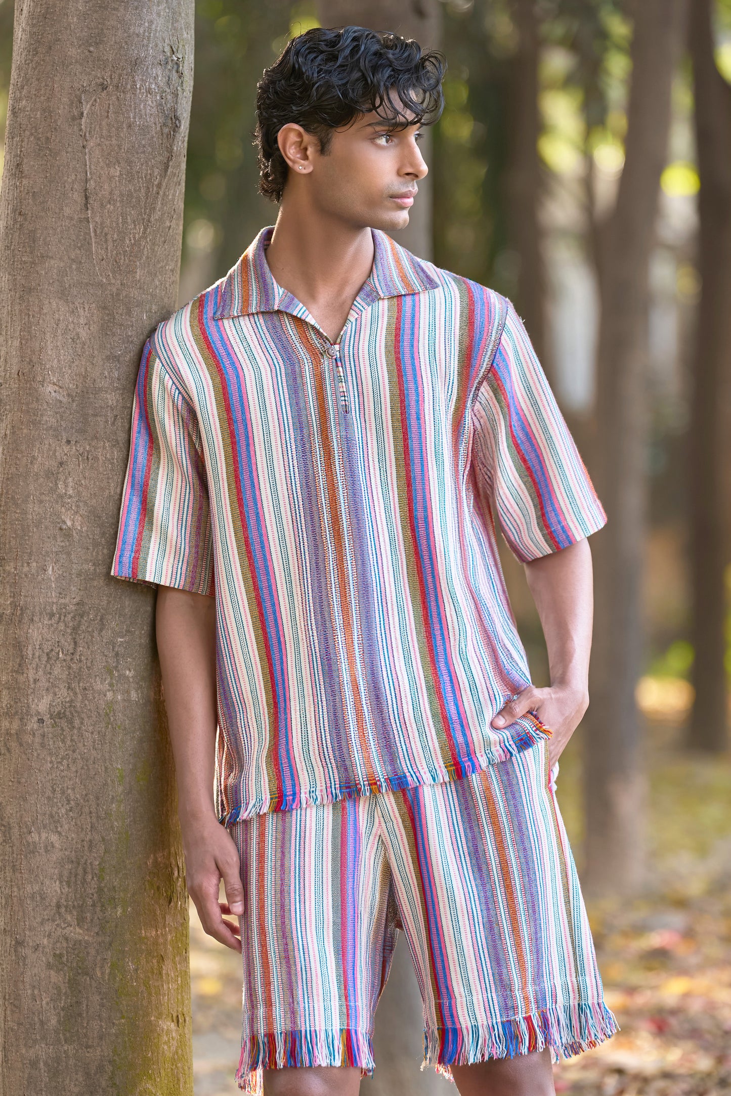 JACQUARD STRIPED SHIRT