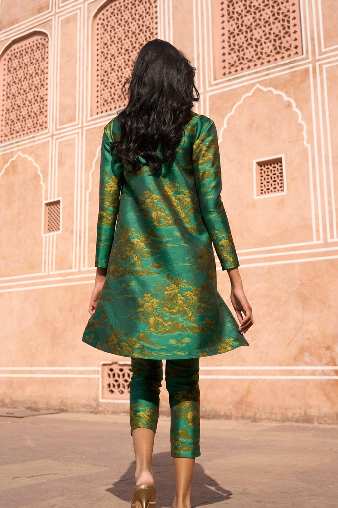 PATTERNED BROCADE LONGLINE TOP AND PANT - dash and dot dash and dot