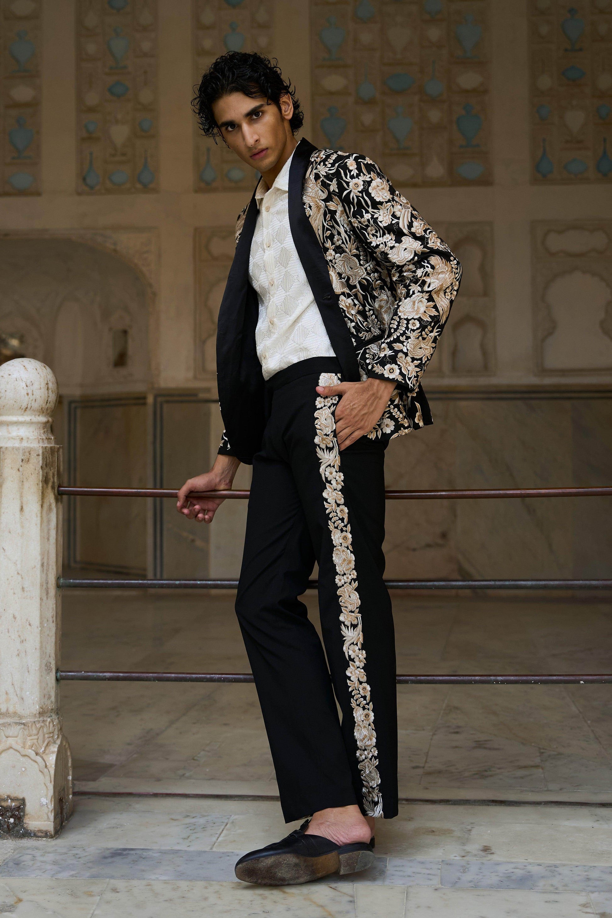 EMBROIDERED JACKET, SHIRT AND PANT - dash and dot