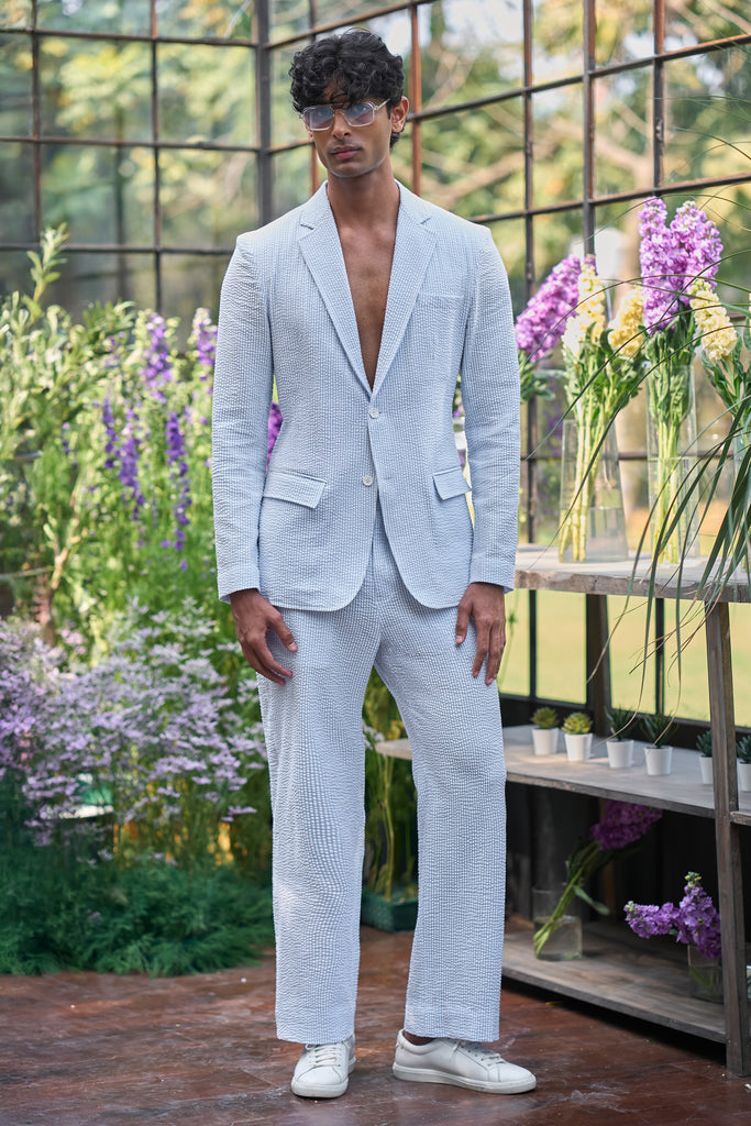 SEERSUCKER BLAZER dash and dot