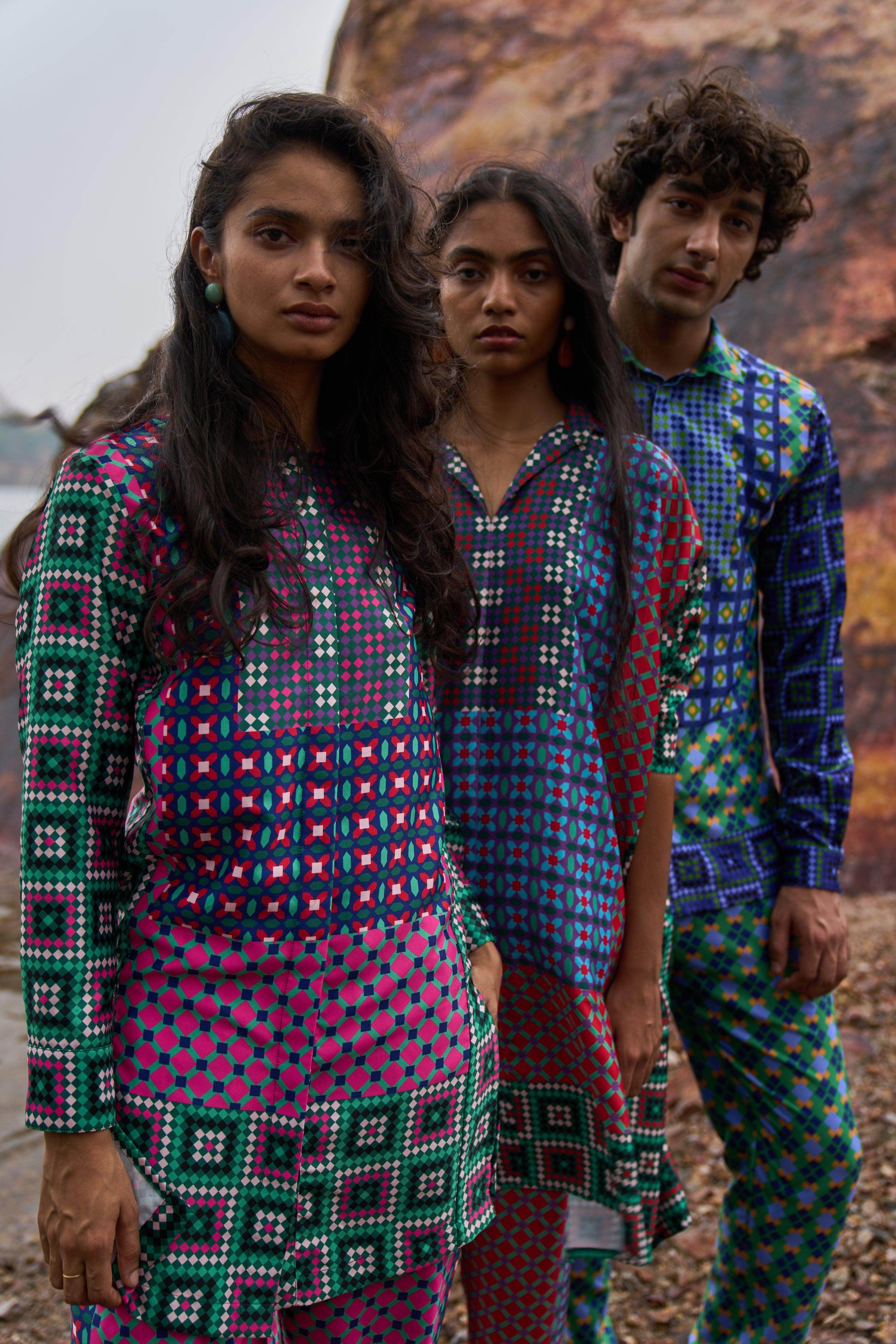 TILE PRINT PANT - dash and dot