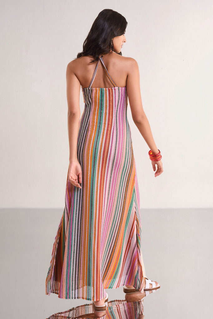 HALTER NECK CROCHET KNIT MAXI dash and dot