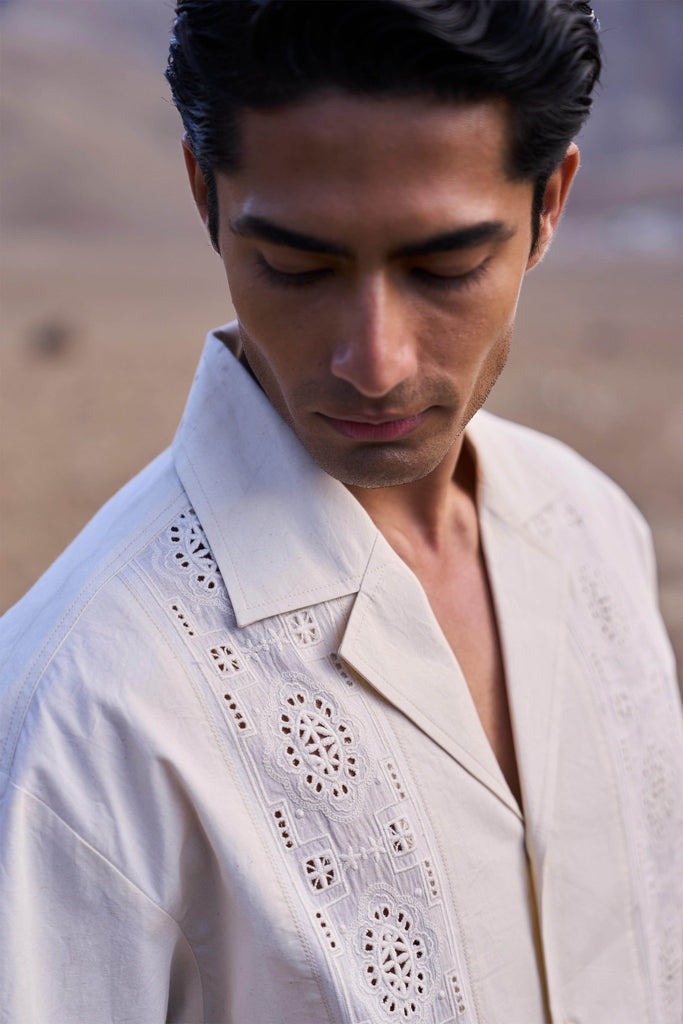 SCHIFFLI SHORTS SET - dash and dot dash and dot