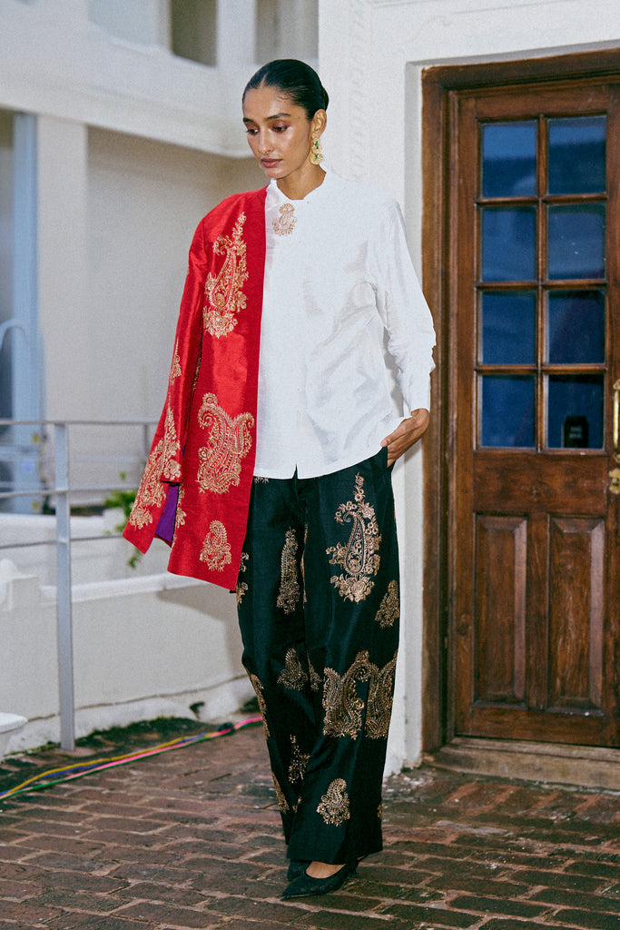 EMBROIDERED PAISLEY JACKET & PANT dash and dot