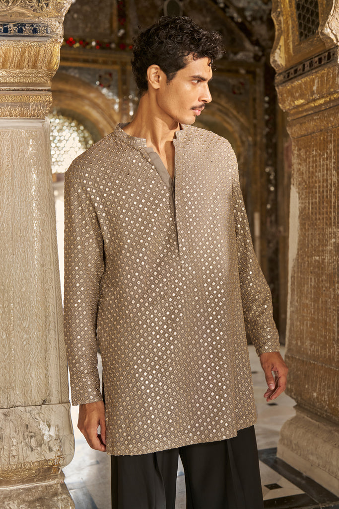 MIRRORWORK KURTA SHIRT dash and dot
