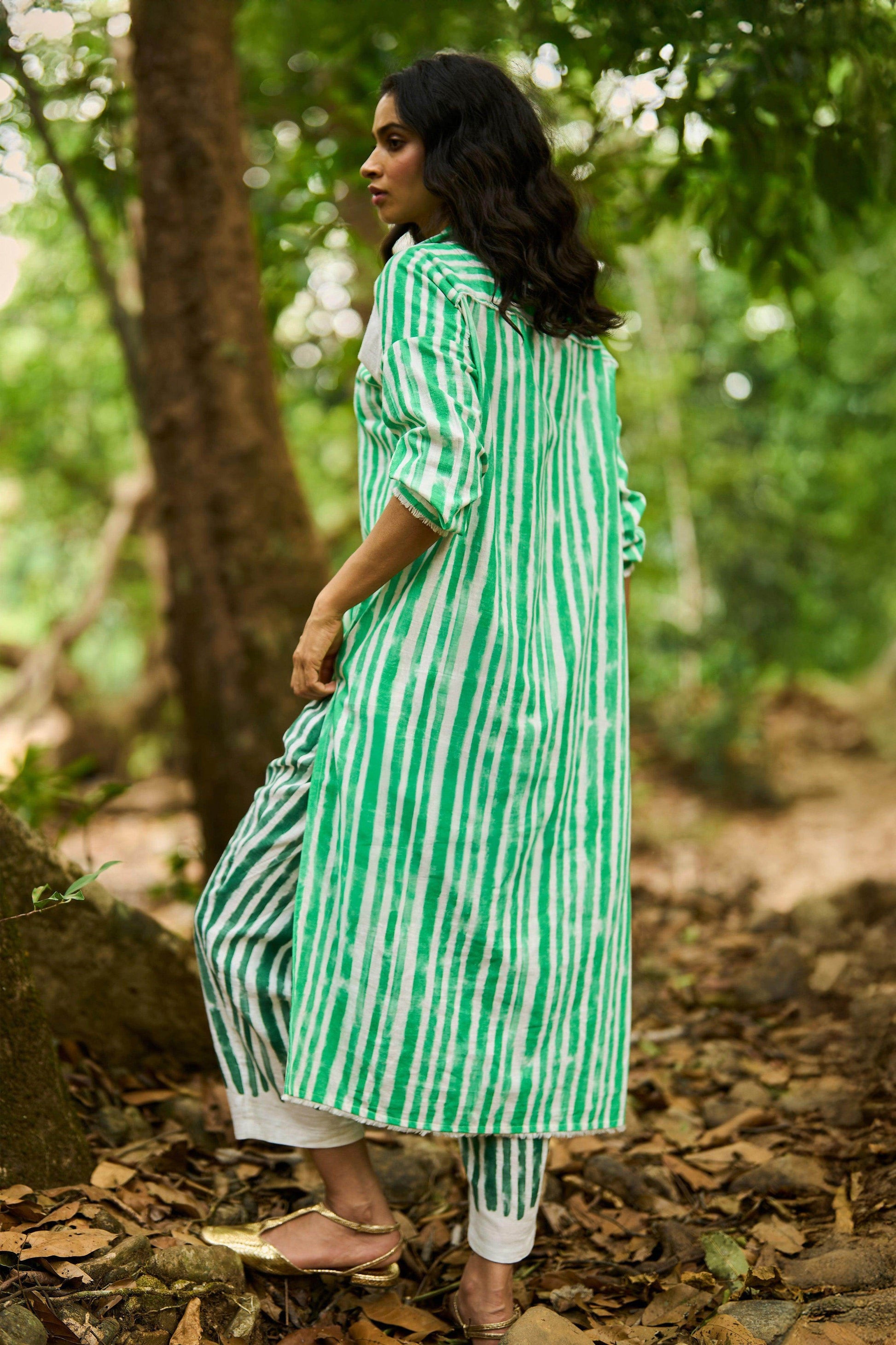 BRUSHTSTROKE DRAPED & PLEATED PANT - dash and dot