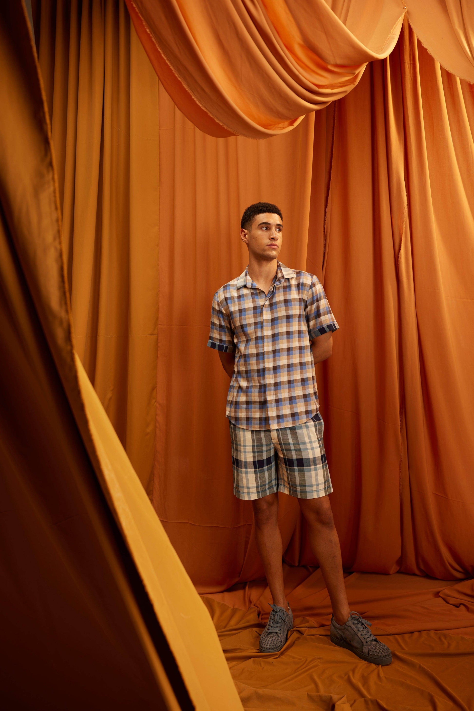 TWO CHECKS SHORTS SET - dash and dot