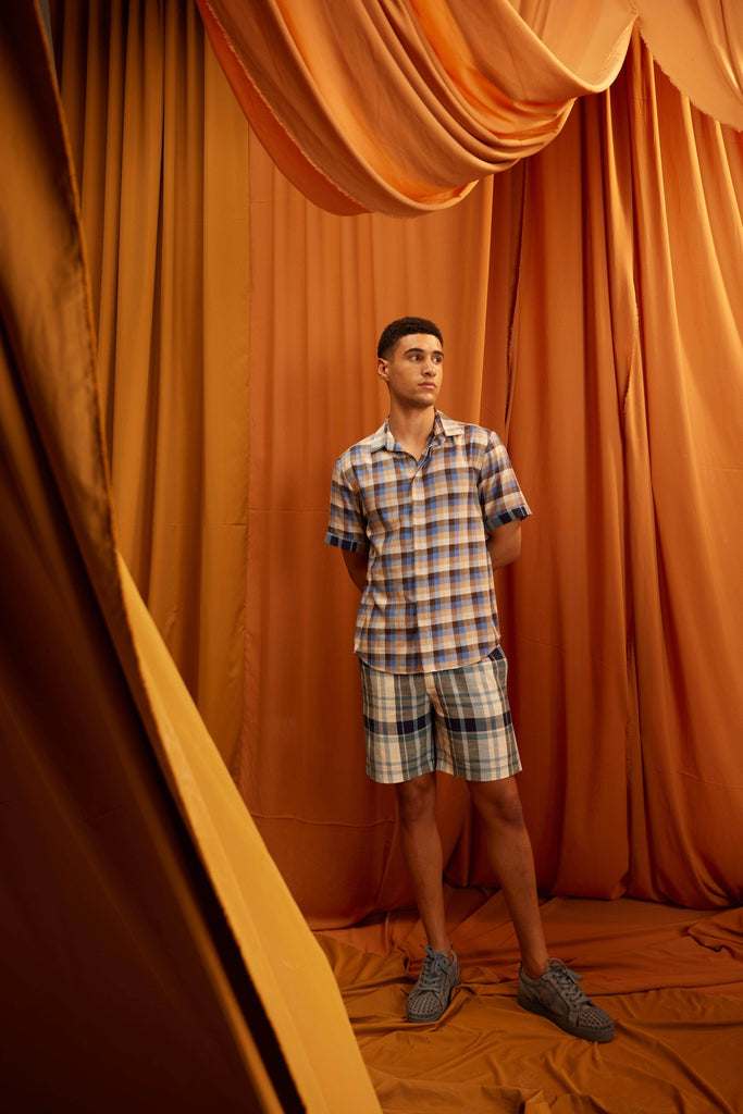 TWO CHECKS SHORTS SET - dash and dot dash and dot