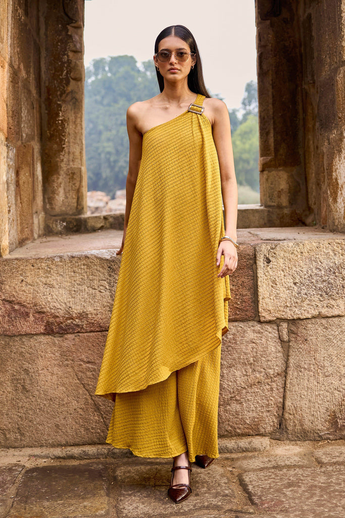 TEXTURED WIDE LEGGED PANT - dash and dot dash and dot