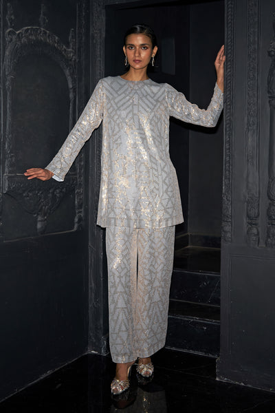 PASTEL SEQUIN EMBROIDERED TOP