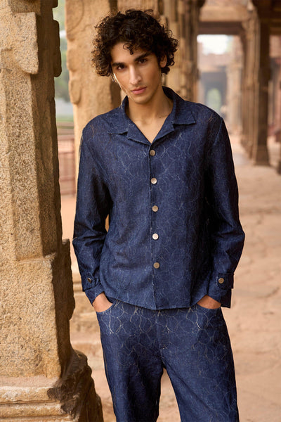 DENIM PATTERNED SHIRT - dash and dot