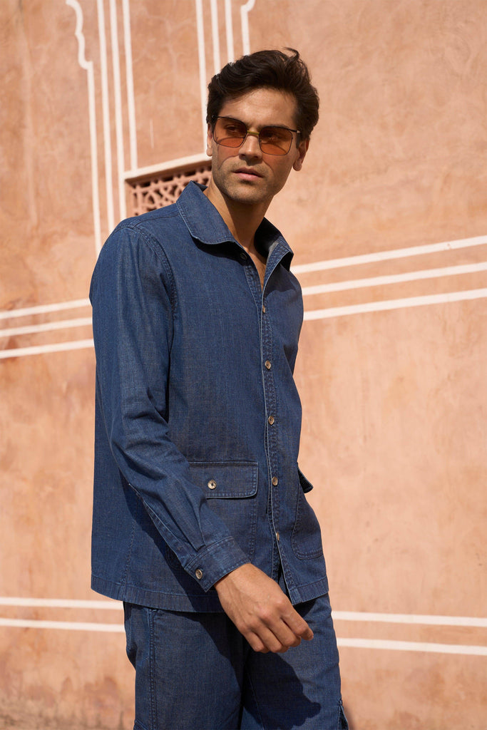 DENIM SHIRT - dash and dot dash and dot