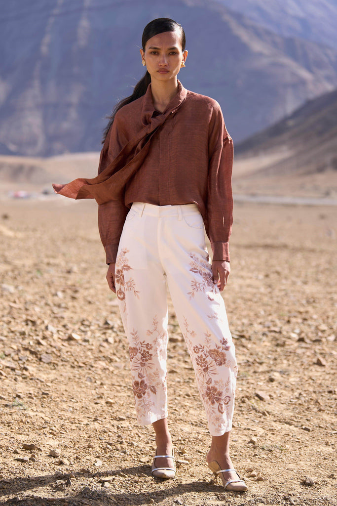 EMBROIDERED BARREL PANT - dash and dot dash and dot