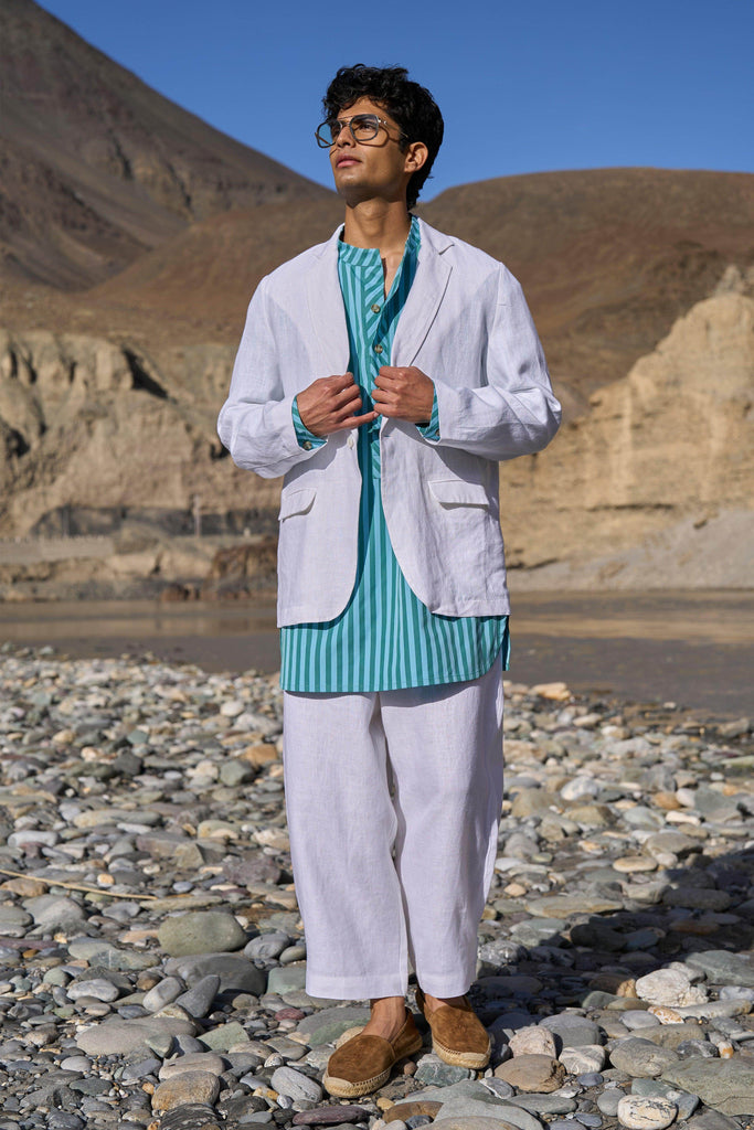 ADJUSTABLE CUFF LINEN PANT - dash and dot dash and dot