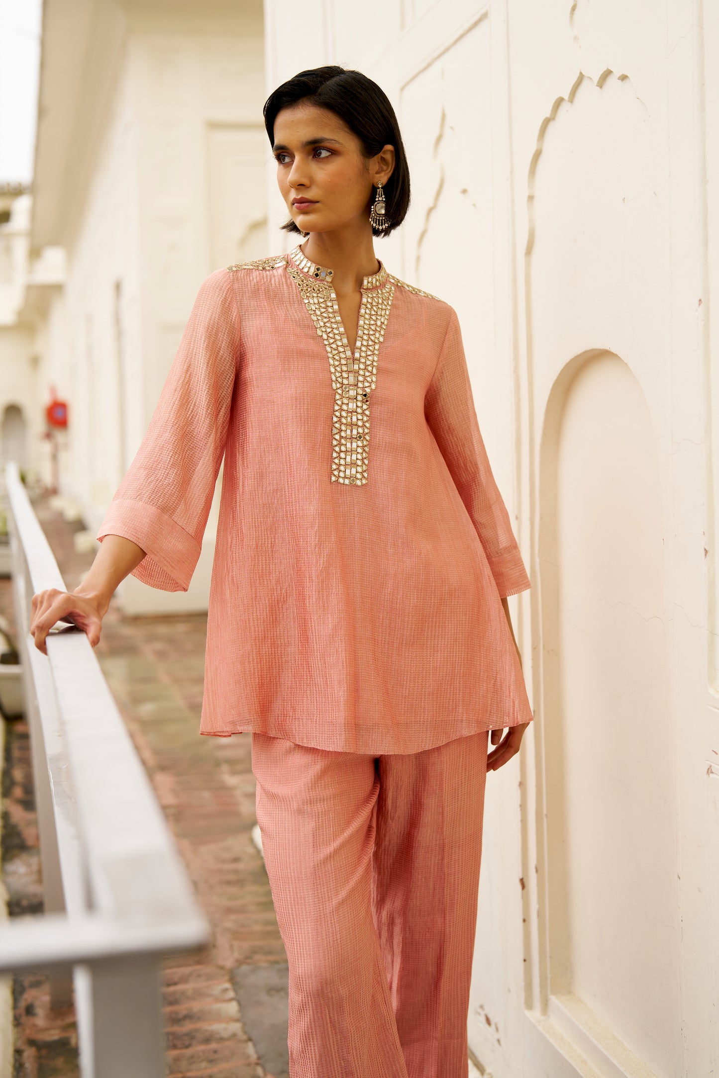 MIRROR TISSUE A-LINE TOP