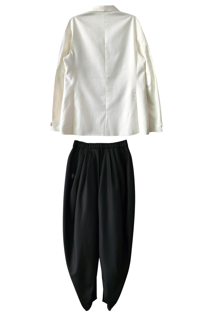 TUXEDO, SHIRT AND COWL PANT SET - dash and dot dash and dot