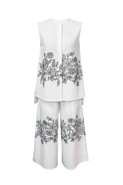 SLEEVELESS PLACEMENT EMBROIDERED SET - dash and dot