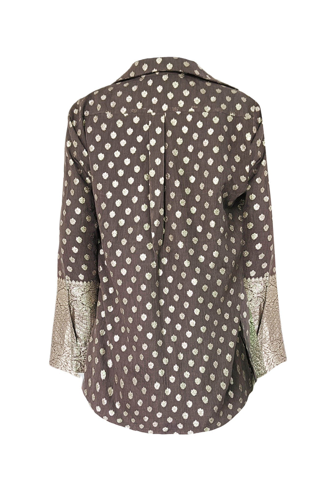 BROCADE CHANDERI SHIRT - dash and dot dash and dot