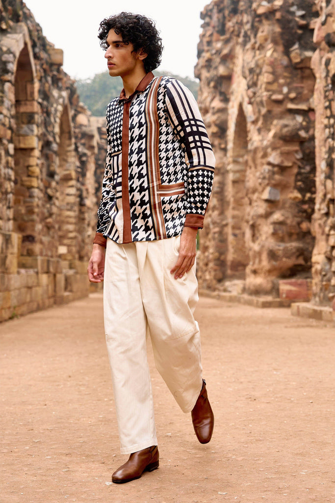 SIGNATURE PRINT SHIRT - dash and dot dash and dot