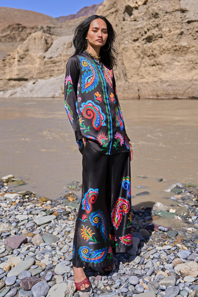 MULTICOLOUR PAISLEY PANT - dash and dot dash and dot