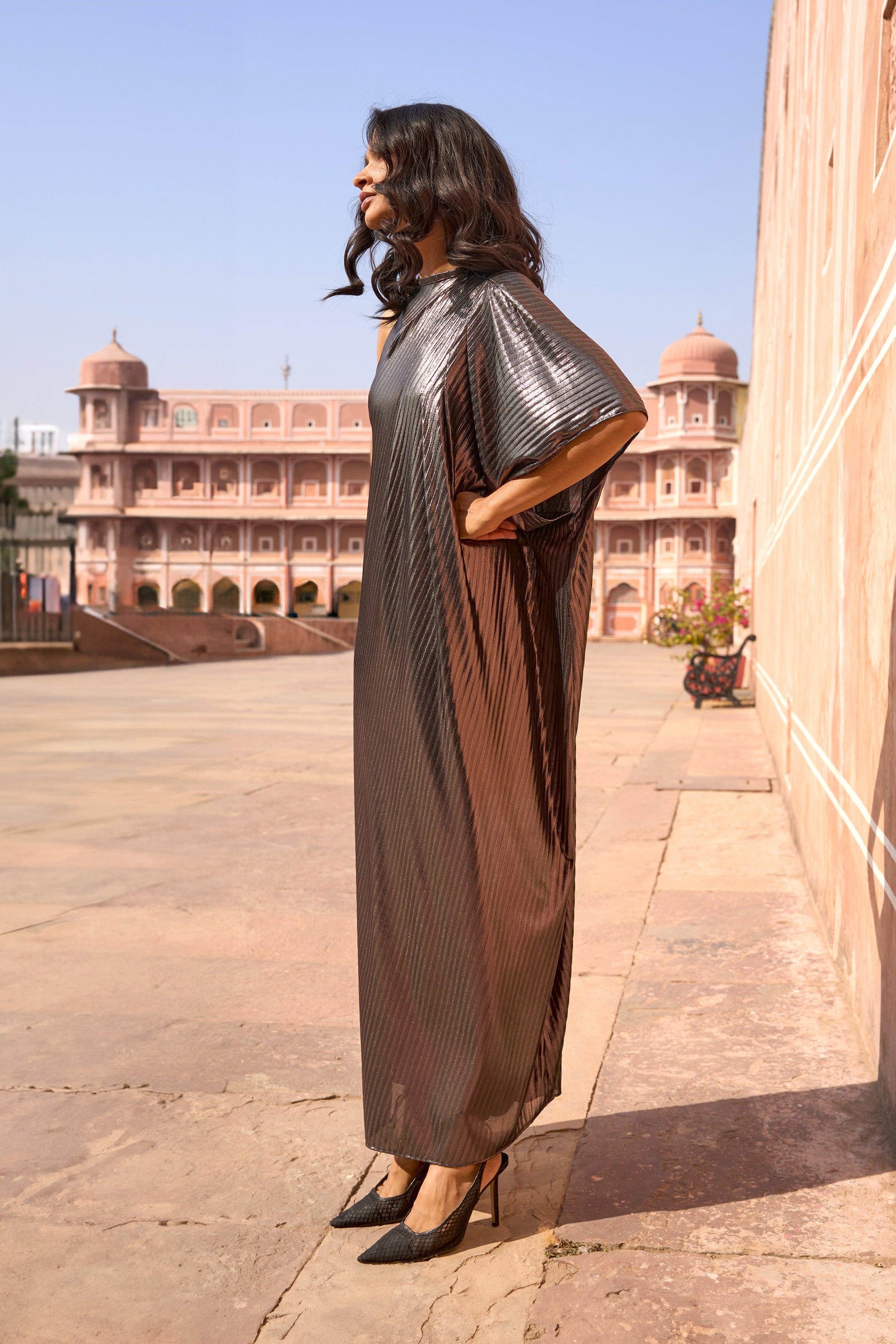 SINGLE SLEEVE KAFTAN DRESS - dash and dot