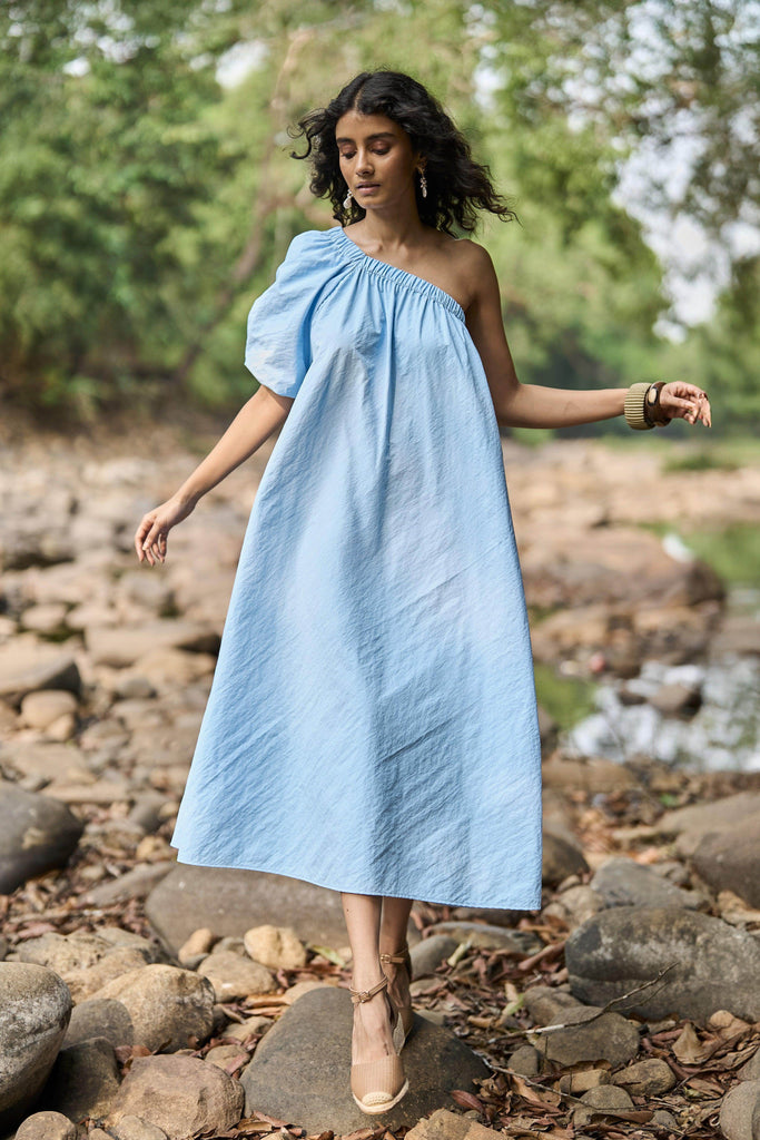 ONE-SHOULDER MIDI - dash and dot dash and dot