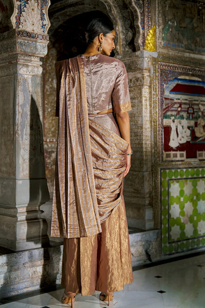 BENARES TISSUE DRAPE PANT SET