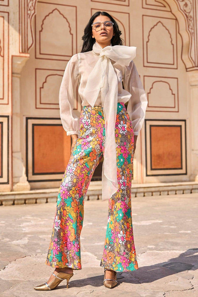 SEQUIN FLORAL PANT - dash and dot dash and dot