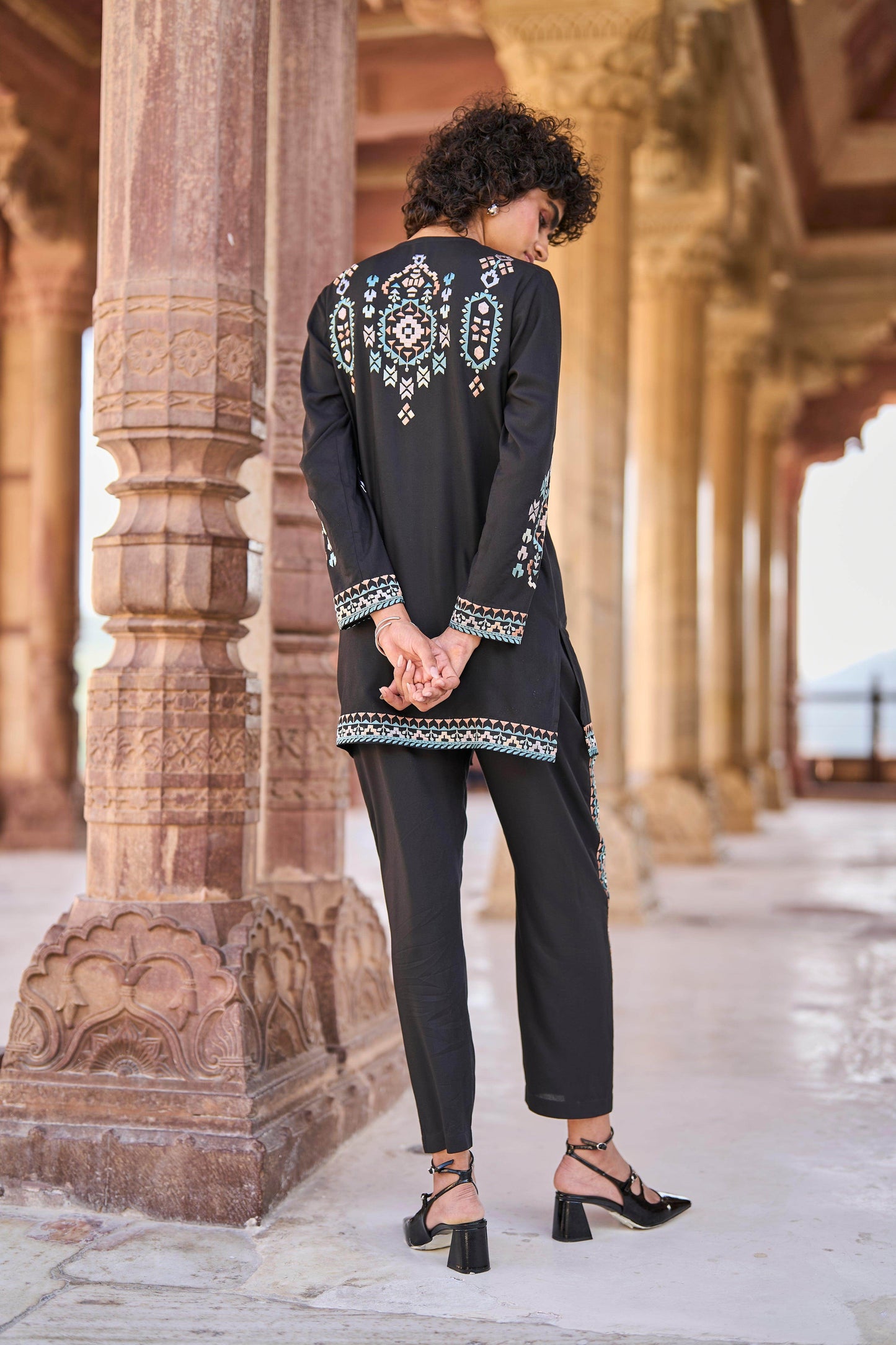 EMBROIDERED PANT SET - dash and dot