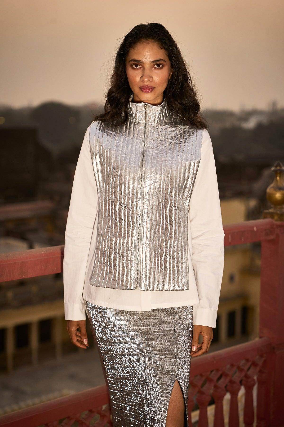 FOIL QUILTED GILET - dash and dot