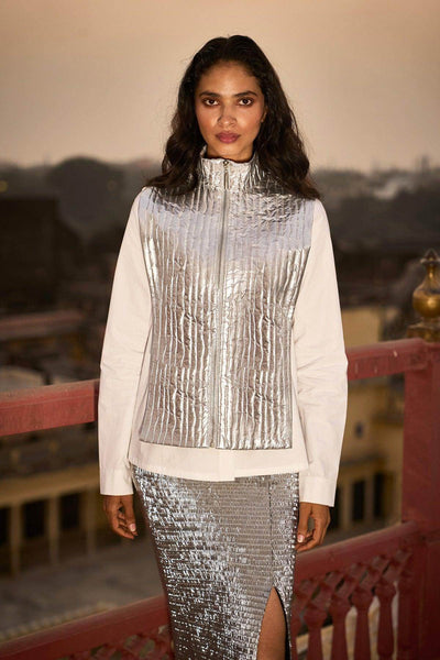 FOIL QUILTED GILET - dash and dot