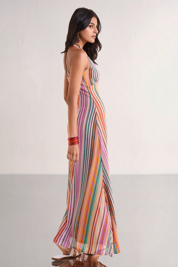 HALTER NECK CROCHET KNIT MAXI dash and dot