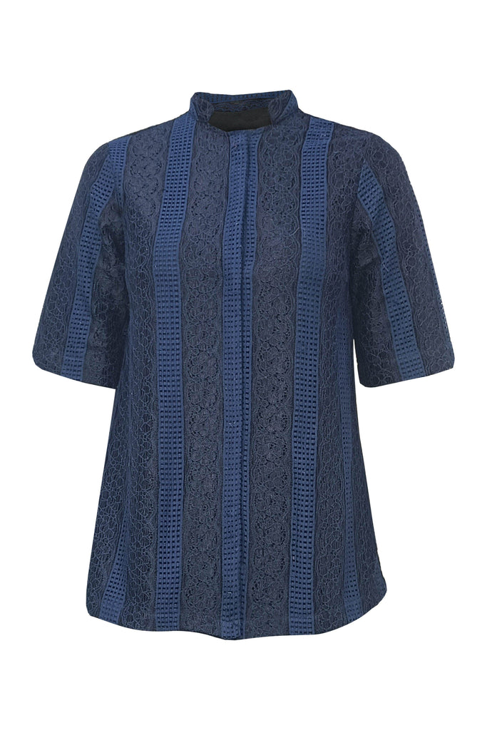 BLUE LACE SHIRT - dash and dot dash and dot