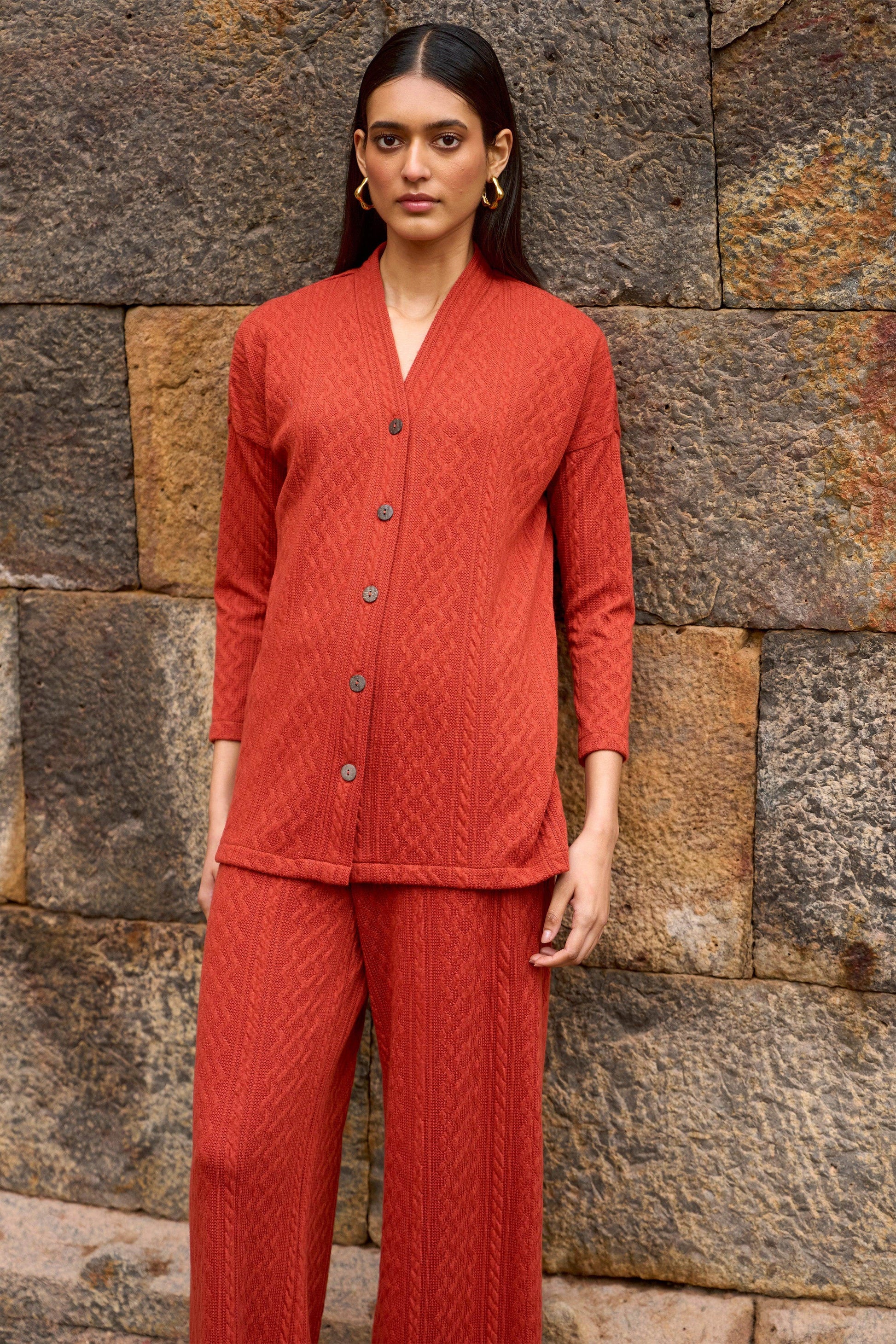 RUST KNIT SET - dash and dot