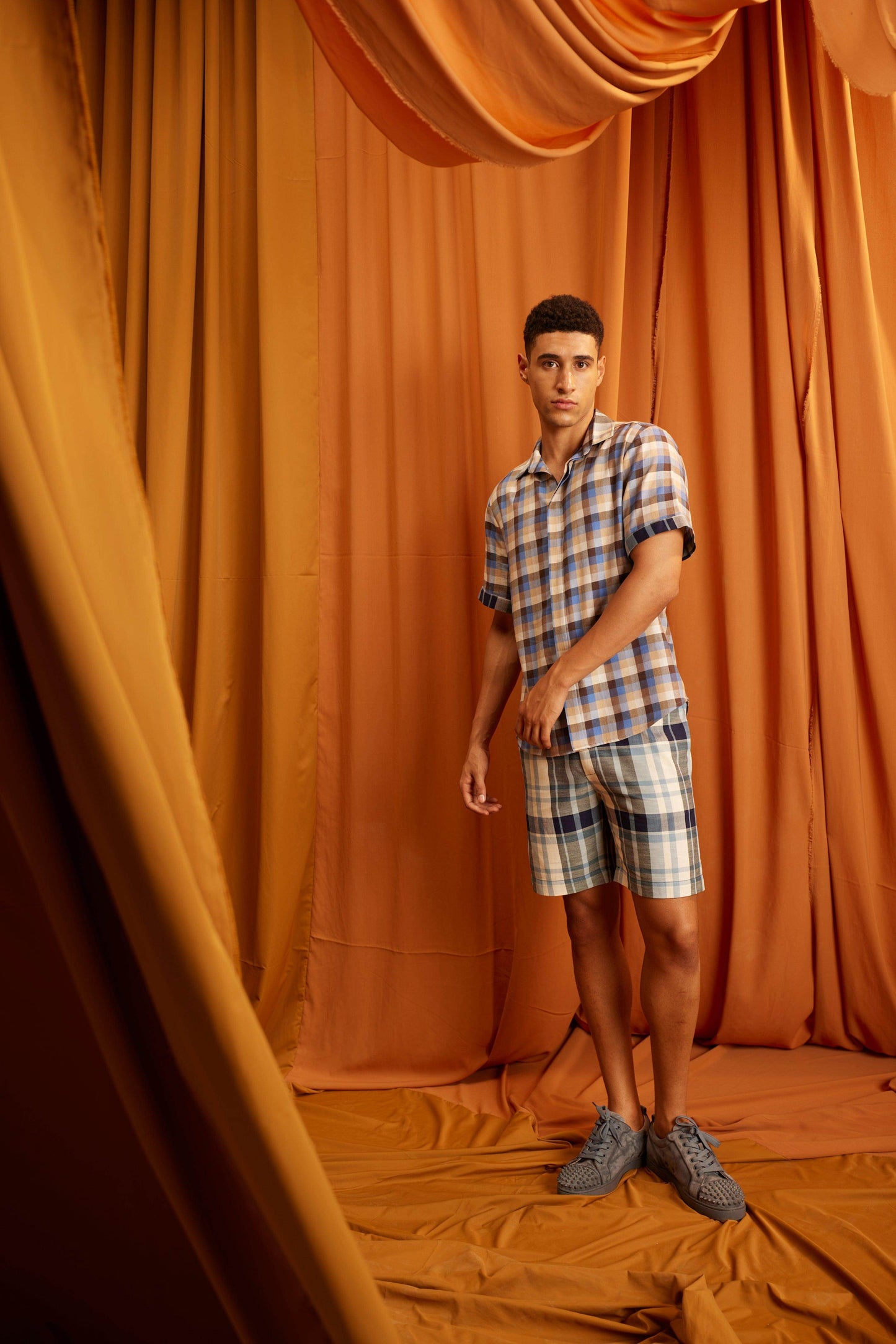 TWO CHECKS SHORTS SET - dash and dot