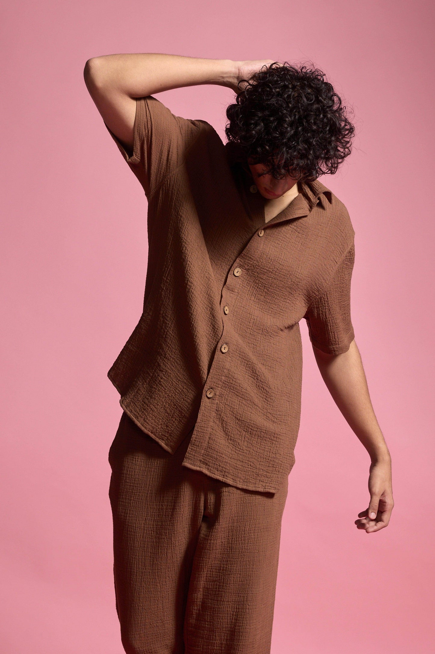 CRINKLE COTTON PANT SET - dash and dot