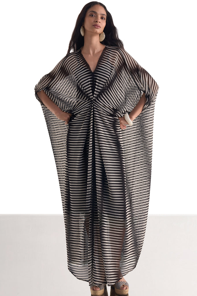 MONOCHROME KNITTED KAFTAN dash and dot