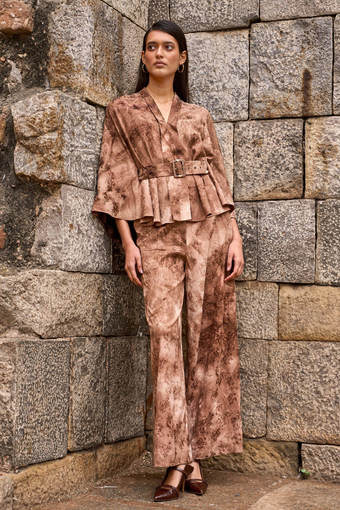 JACQUARD CAPE AND PANT SET - dash and dot dash and dot