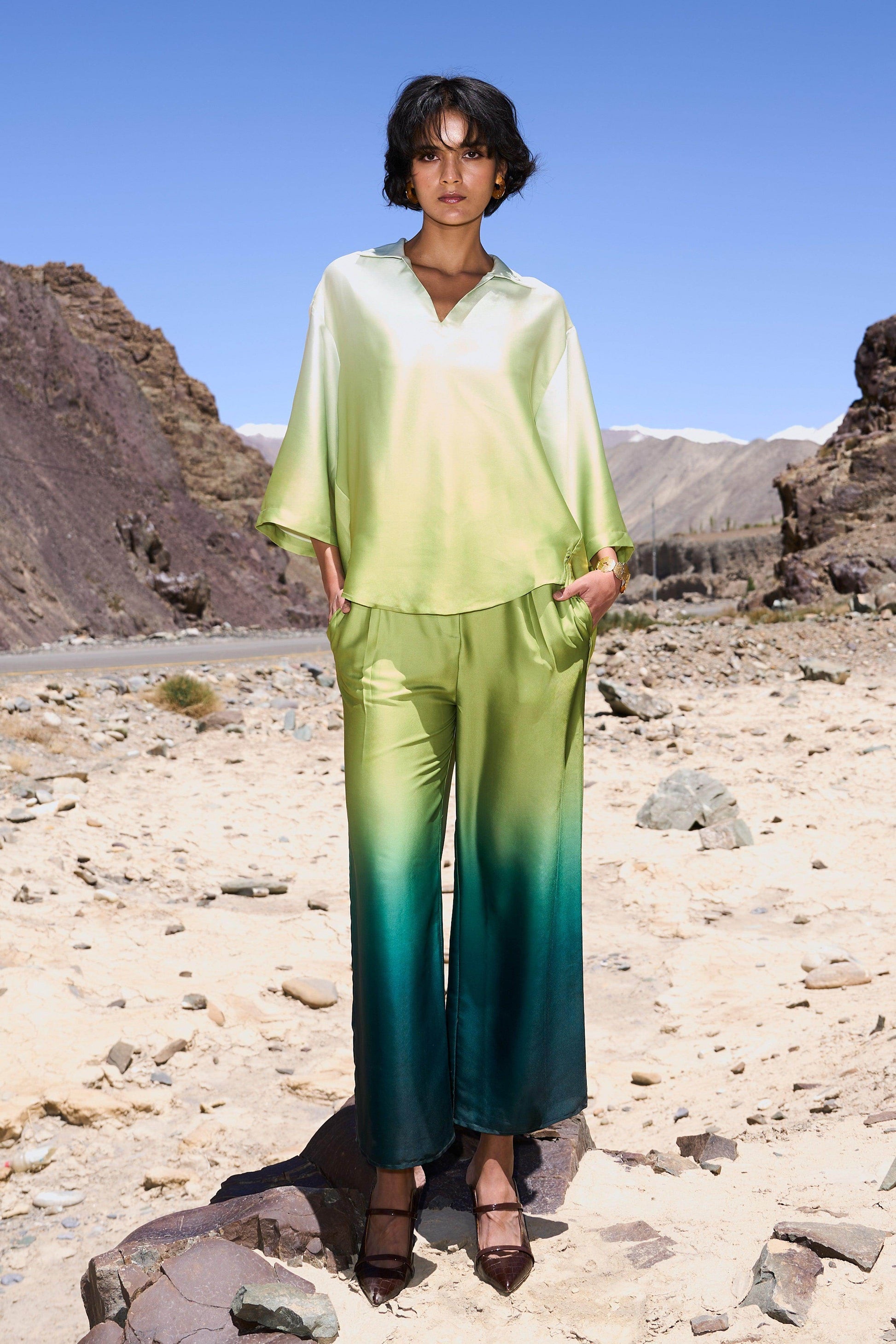 OMBRÉ SATIN PANT - dash and dot