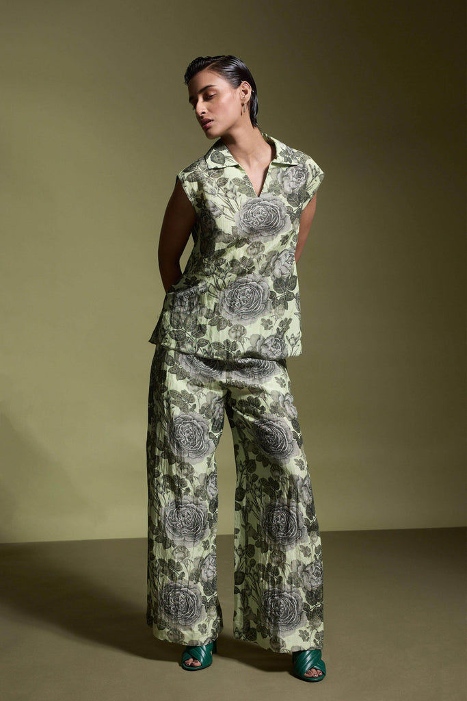 FLORAL LINEN PANT - dash and dot dash and dot